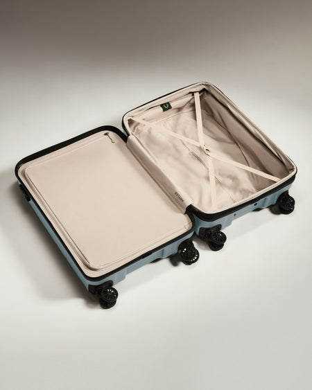 Medium Suitcase in Cool Grey - Logo