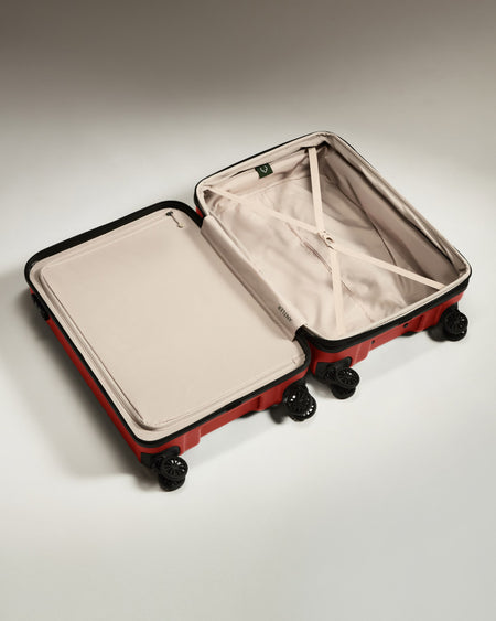 Medium Suitcase in Red Orange - Logo