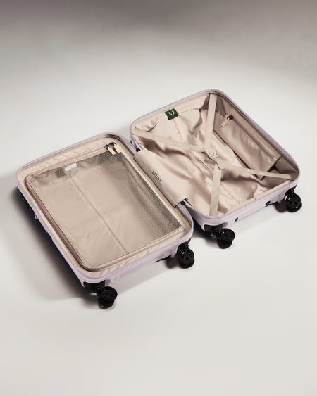 Cabin Suitcase in Dusk Pink - Single Stripe