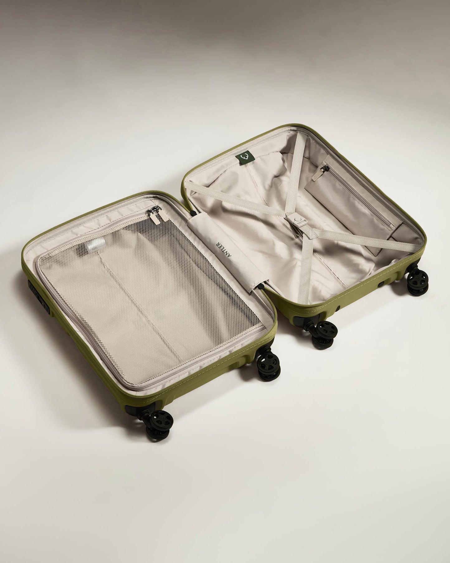 Cabin Suitcase in Reed Green - Single Stripe