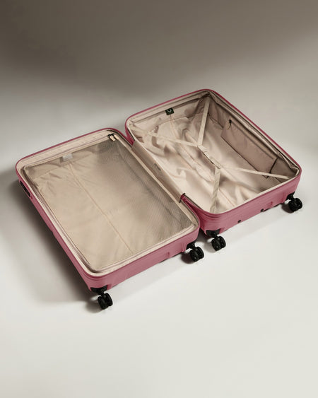 Large Suitcase in Clay Pink - Single Stripe