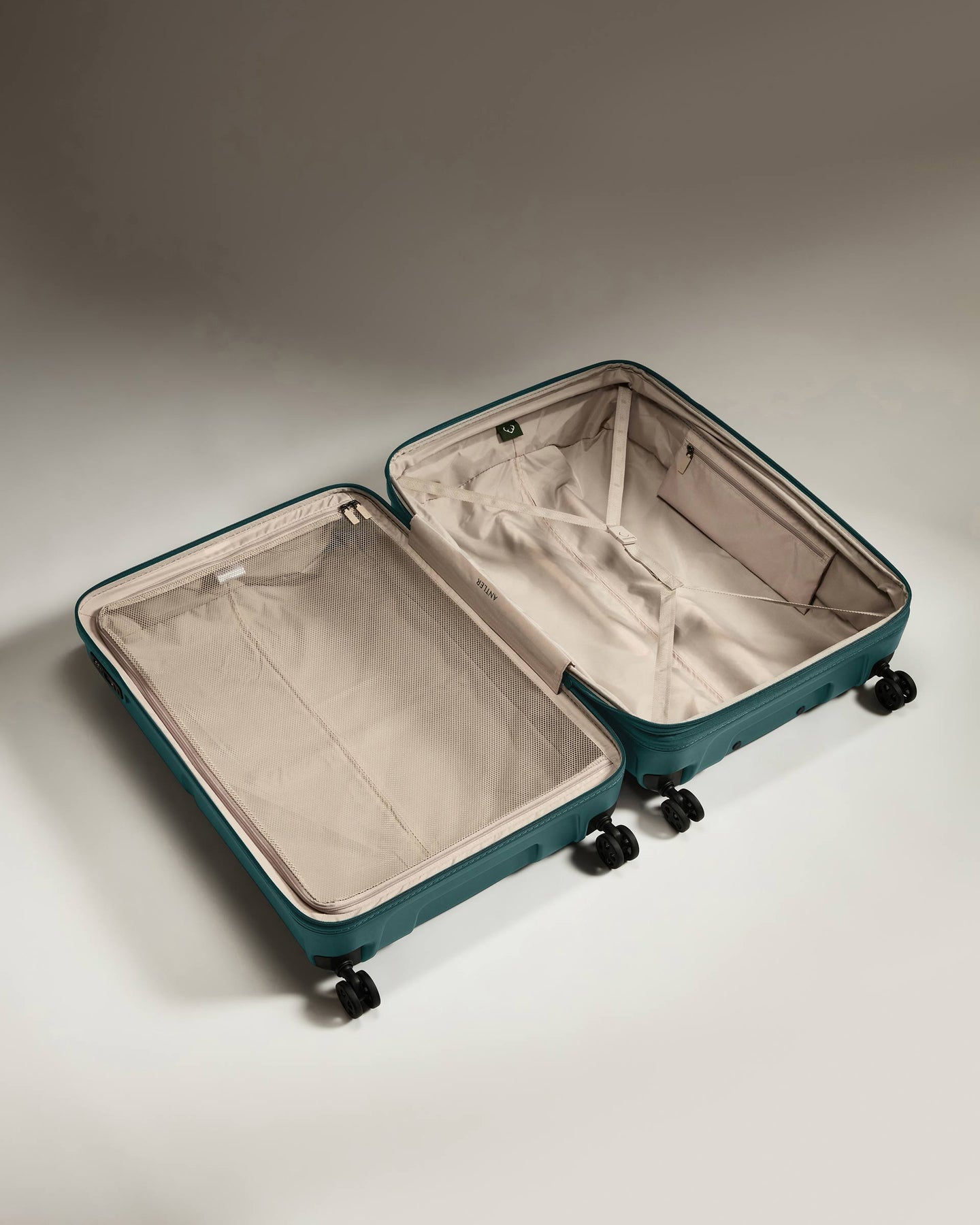 Large Suitcase in Marsh Blue - Single Stripe