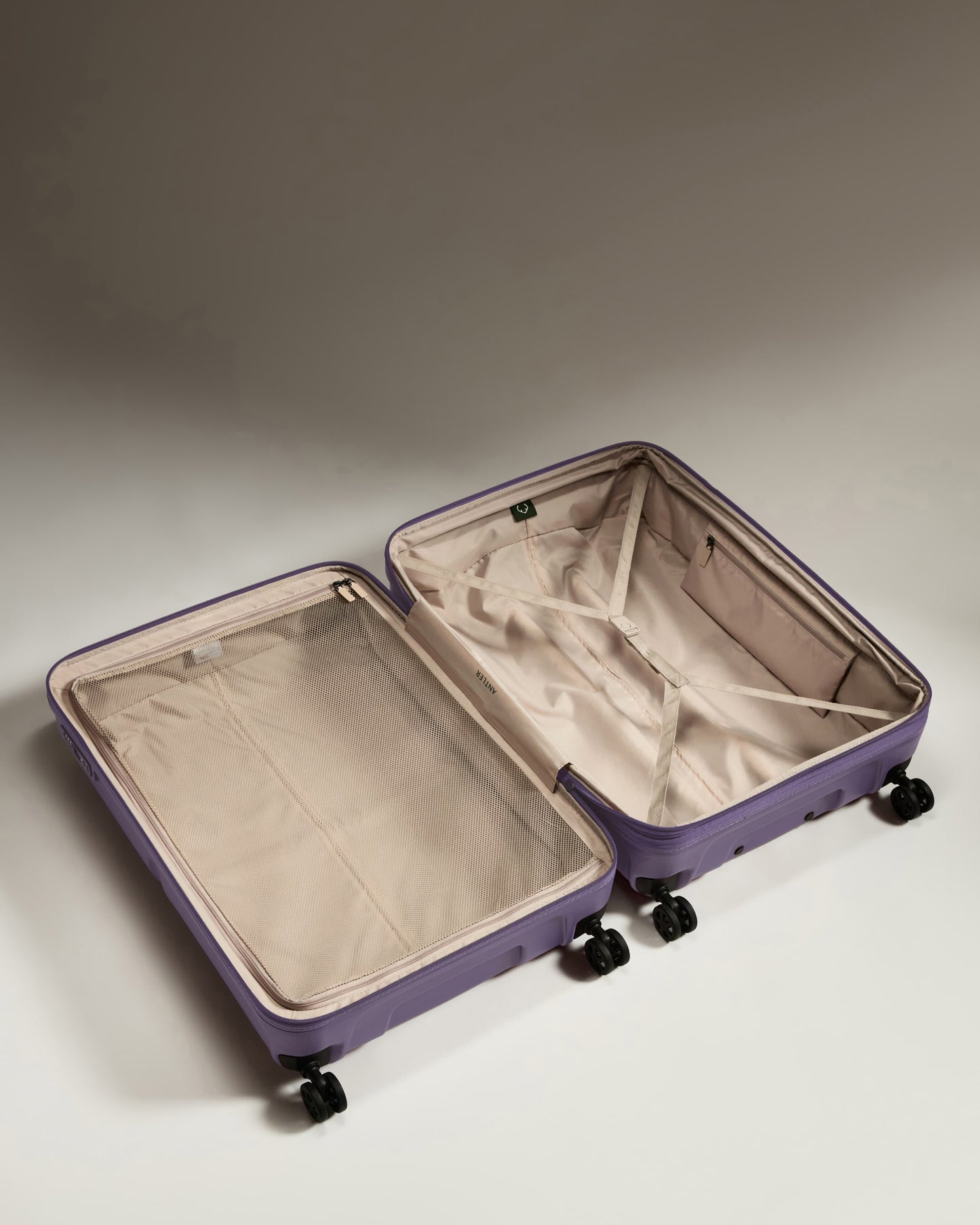 Large Suitcase in Thistle Purple - Single Stripe