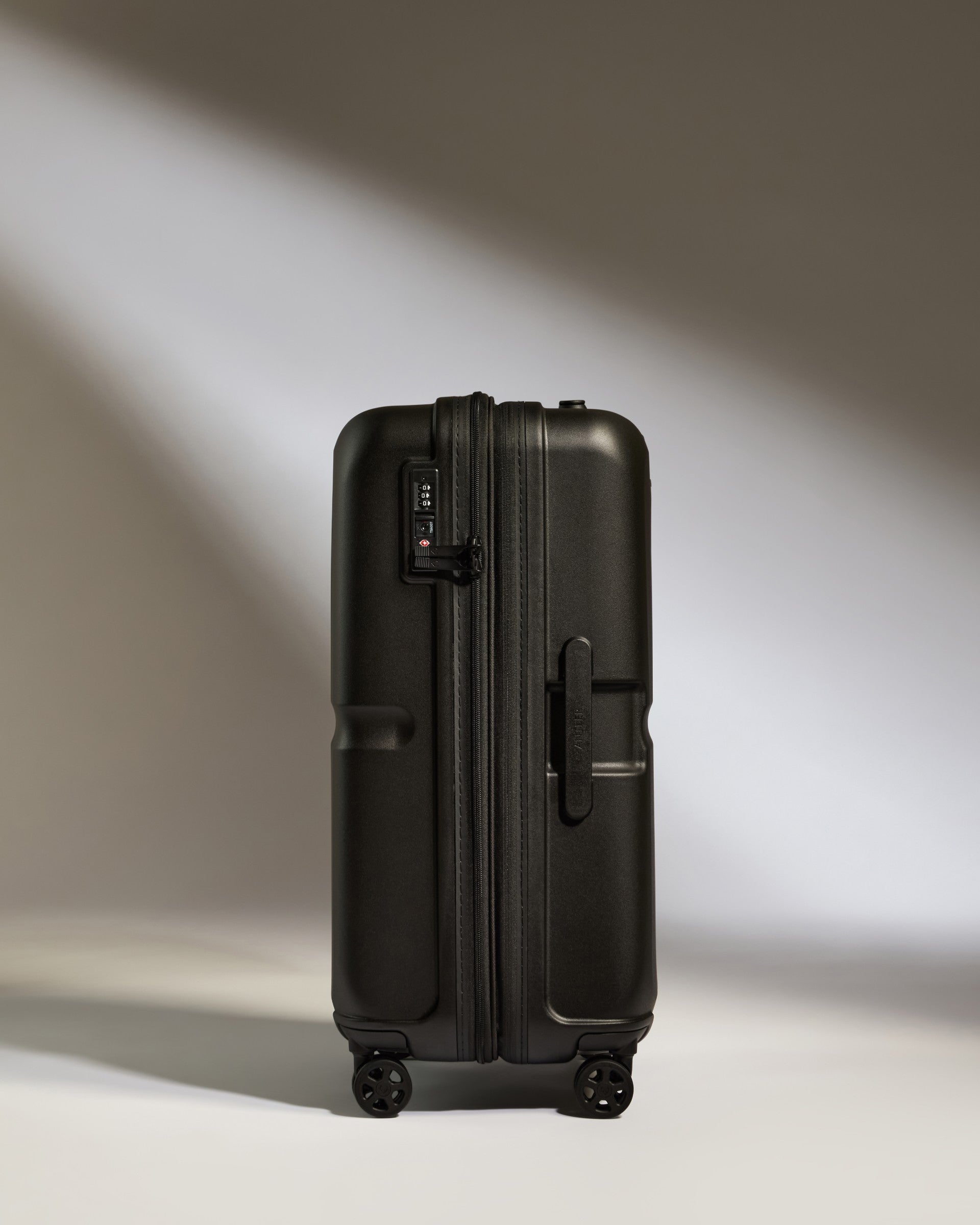 Medium Suitcase in Black Single Stripe