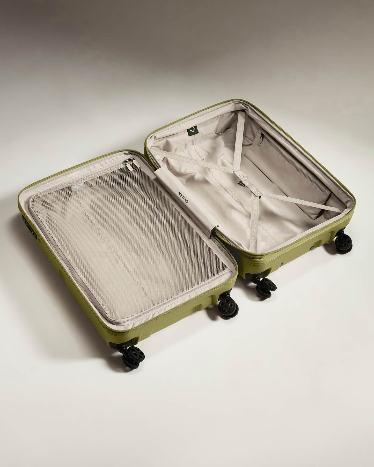 Medium Suitcase in Reed Green - Single Stripe