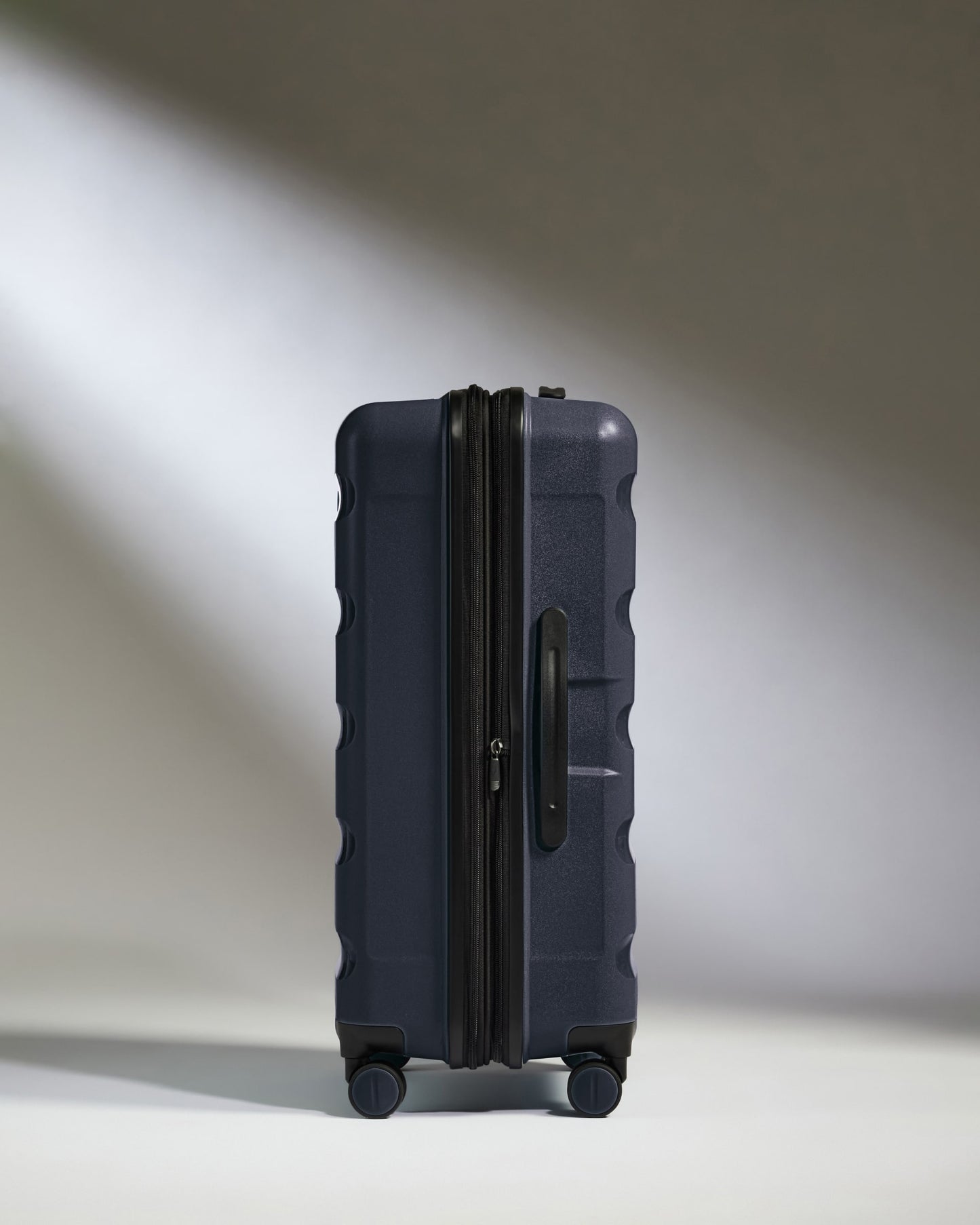 Medium Suitcase in Navy - Logo Stripe