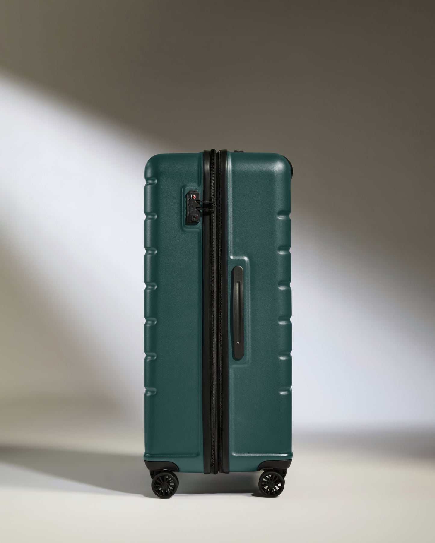 Large Suitcase in Dark Teal - Logo