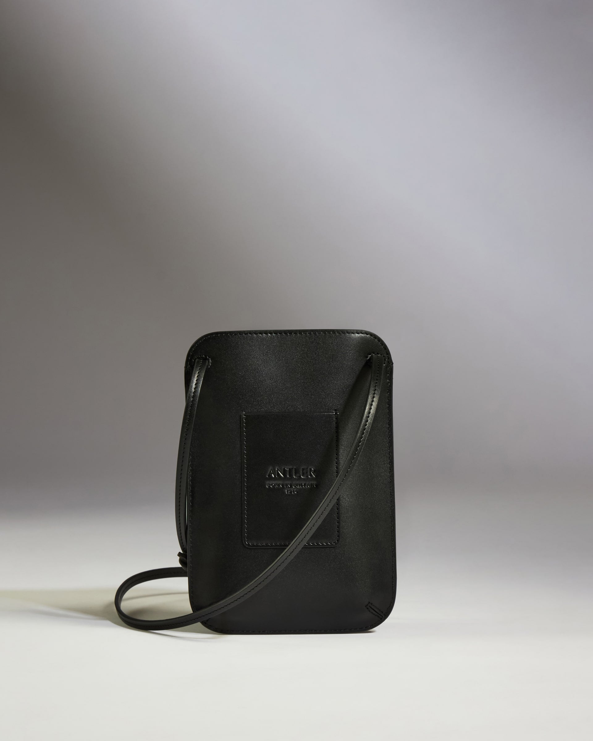 Crossbody Bag in Black Leather Heritage Collection - Main Image