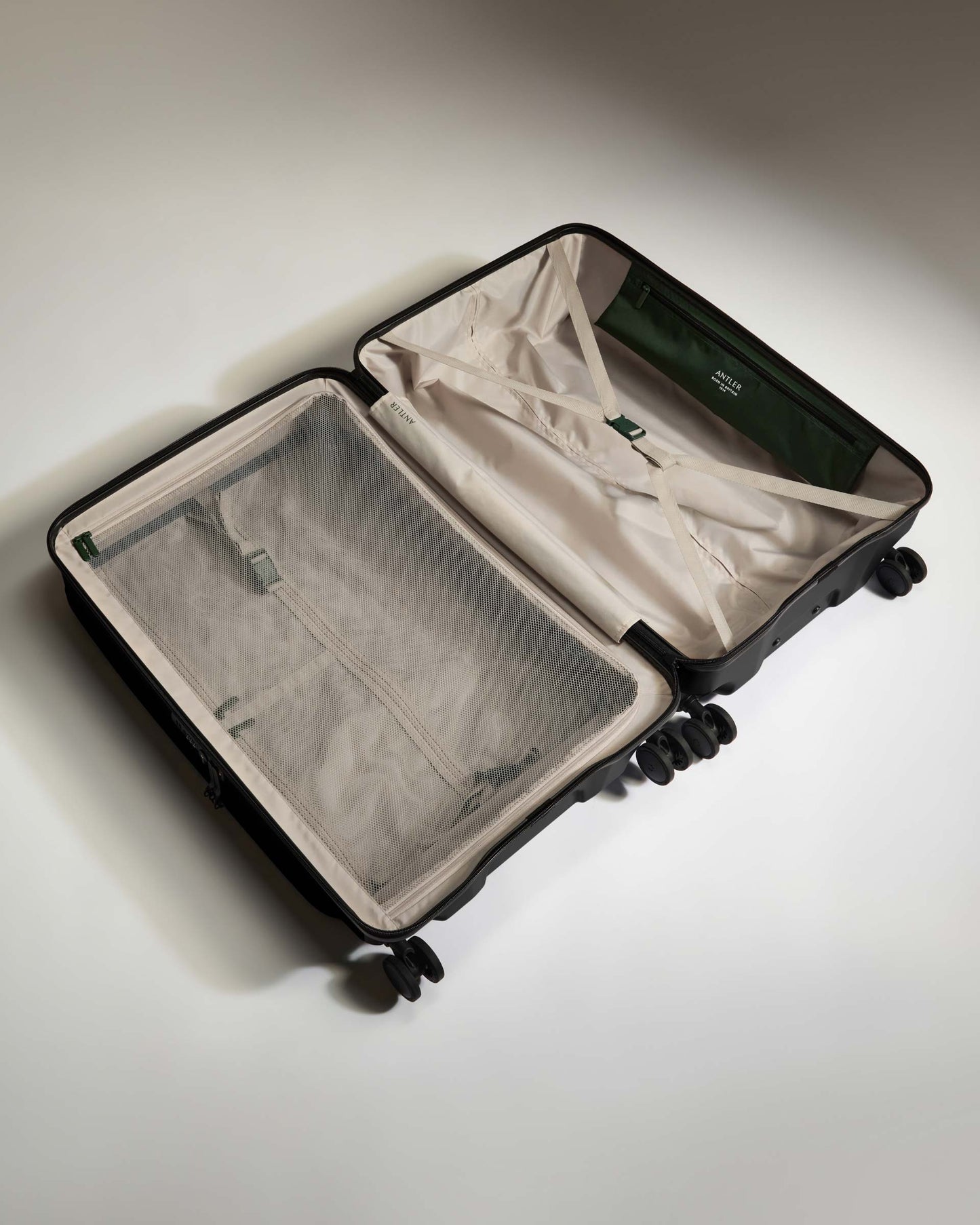 Dual Opening Cabin Suitcase Set in Black - Icon Stripe