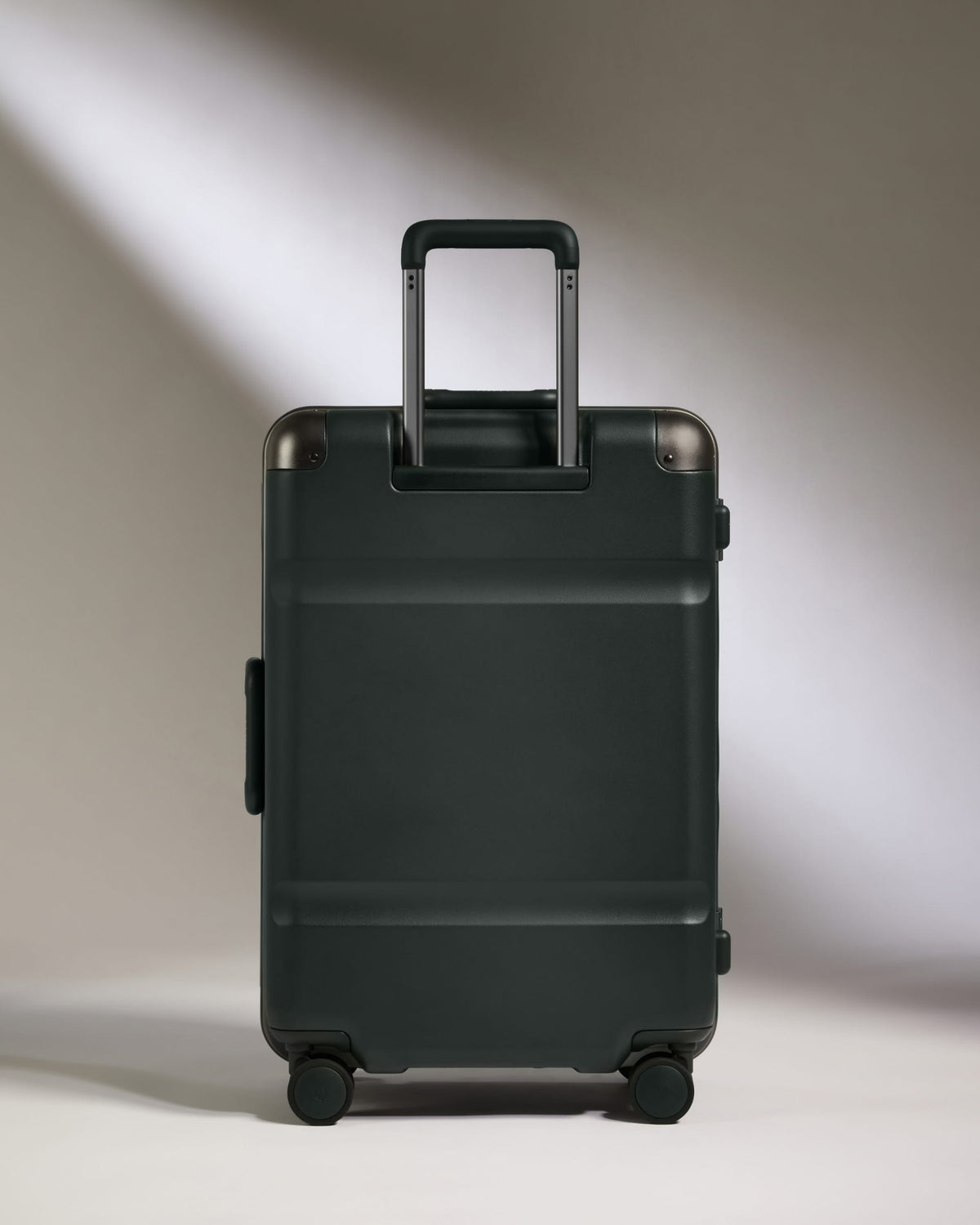 Medium Suitcase in Dark Forest Green - Heritage Stripe