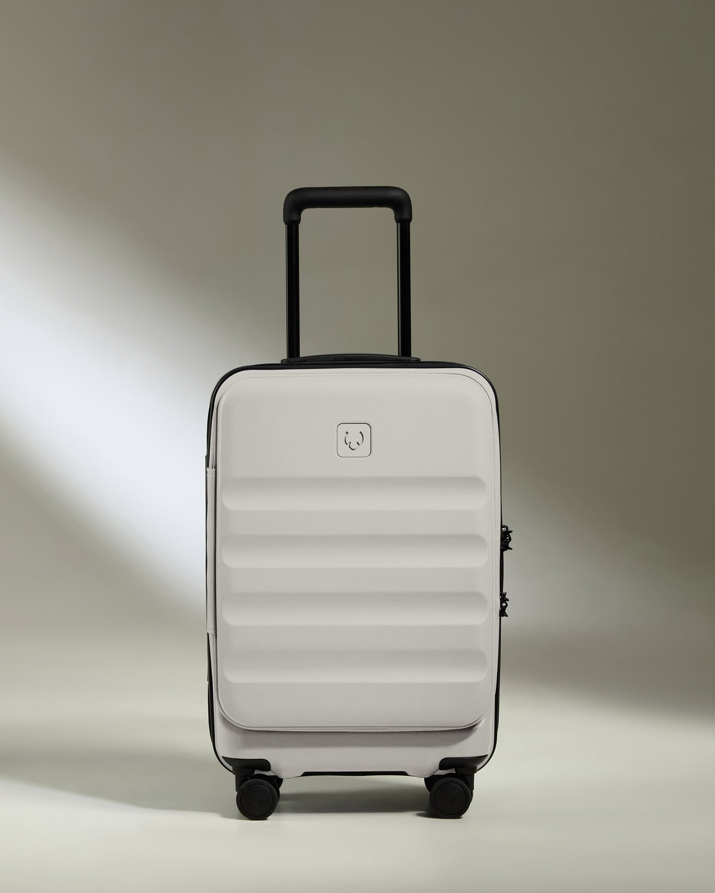 Dual Opening Cabin Suitcase in Taupe - Icon Stripe