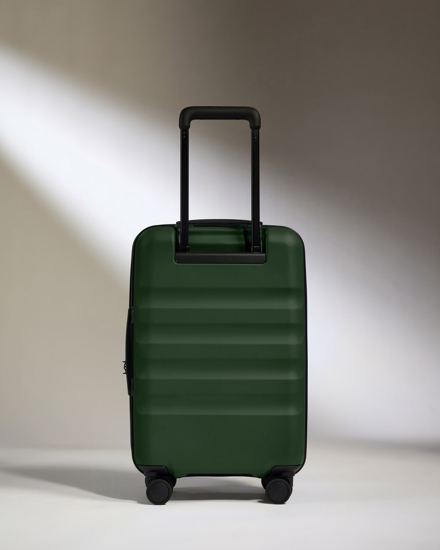 Dual Opening Cabin Suitcase in Antler Green - Icon Stripe