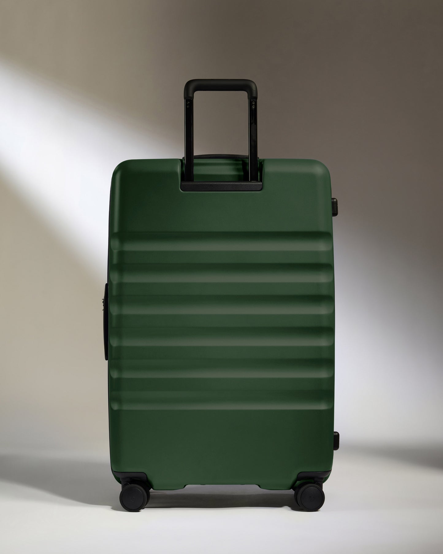 Dual Opening Large Suitcase in Antler Green - Icon Stripe