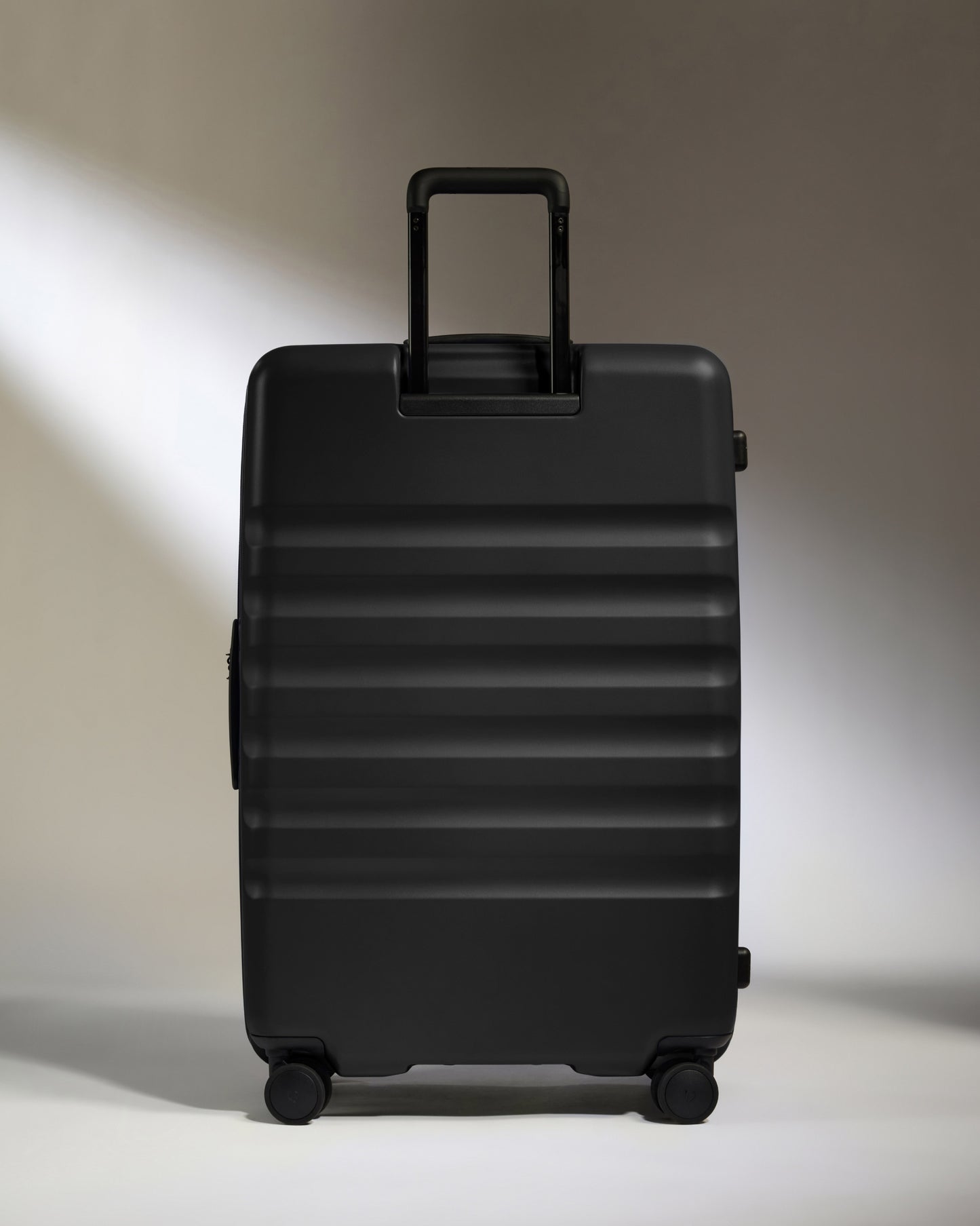 Dual Opening Large Suitcase in Black - Icon Stripe