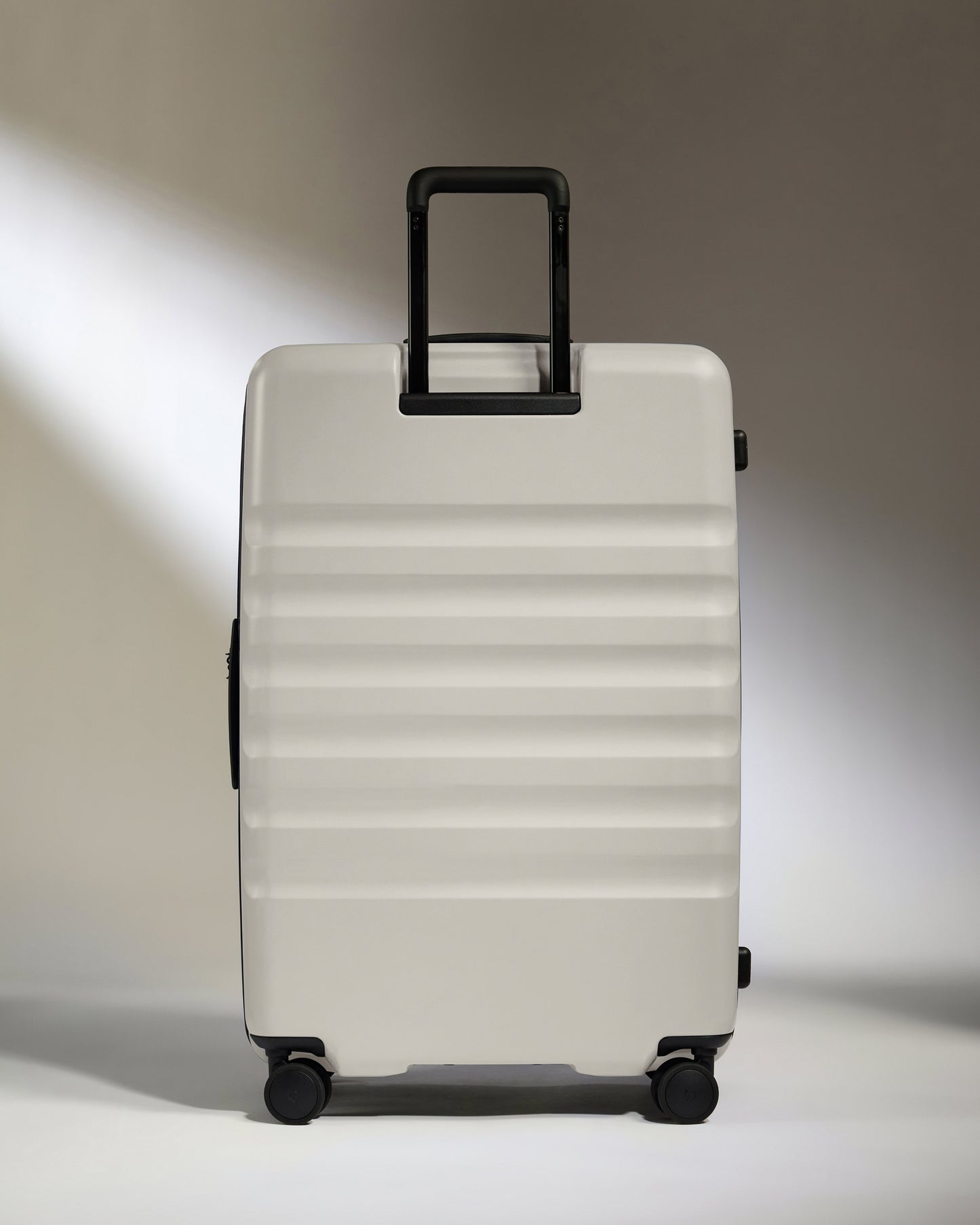 Dual Opening Large Suitcase in Taupe - Icon Stripe