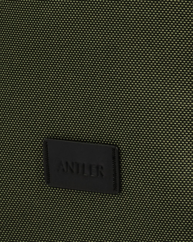 a close up of a black label