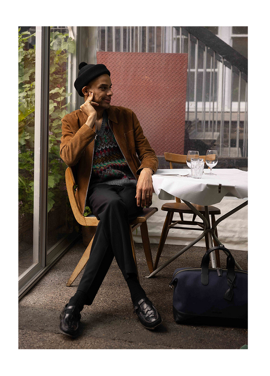 a man sitting at a table