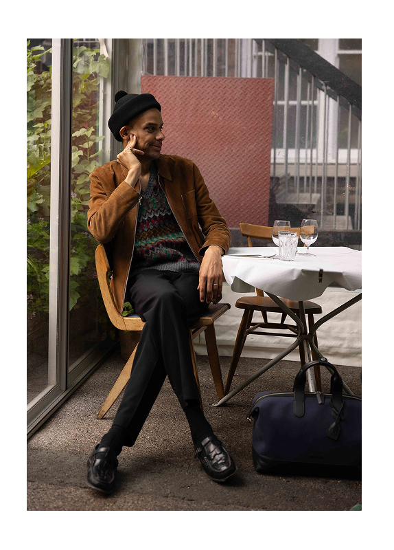 a man sitting at a table