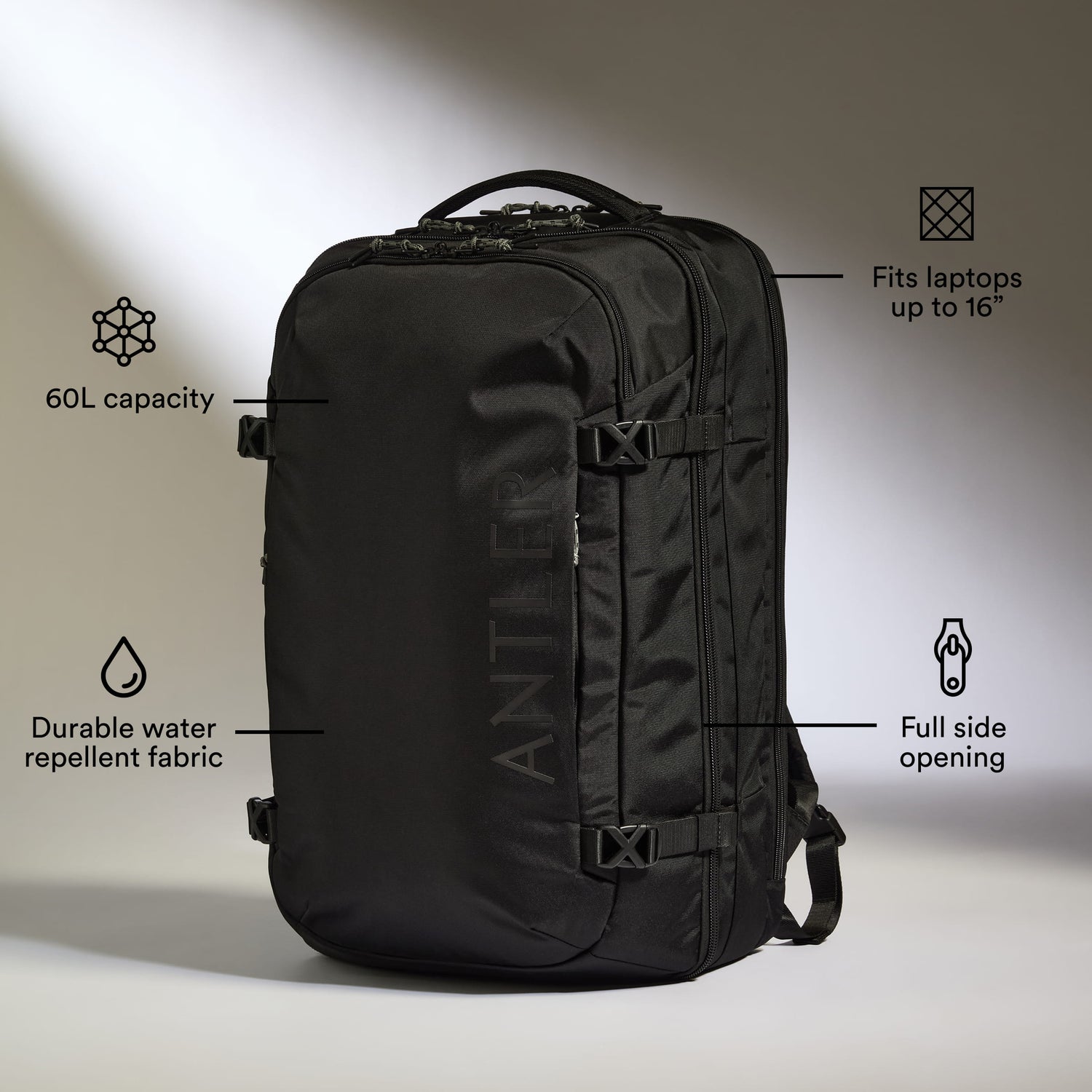 Discovery 60L Backpack in Black