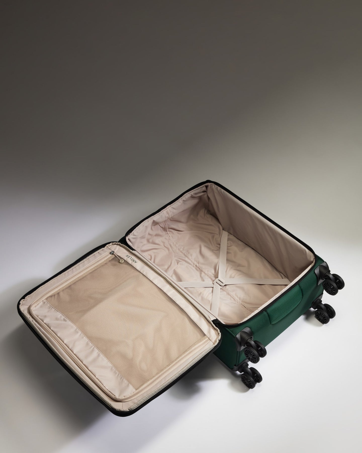 Lightest Medium Suitcase in Antler Green - Soft Stripe 2.0