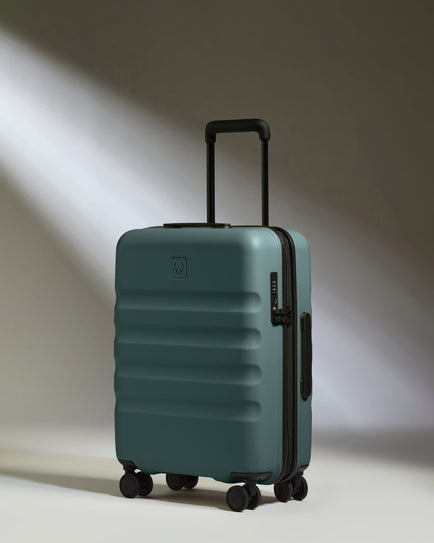 Antler Luggage -  Cabin Suitcase in Glade Blue - Icon Stripe - Hard Suitcase - Standard Cabin Cabin Suitcase in Blue - Icon Stripe | Lightweight & Hard Shell Suitcase