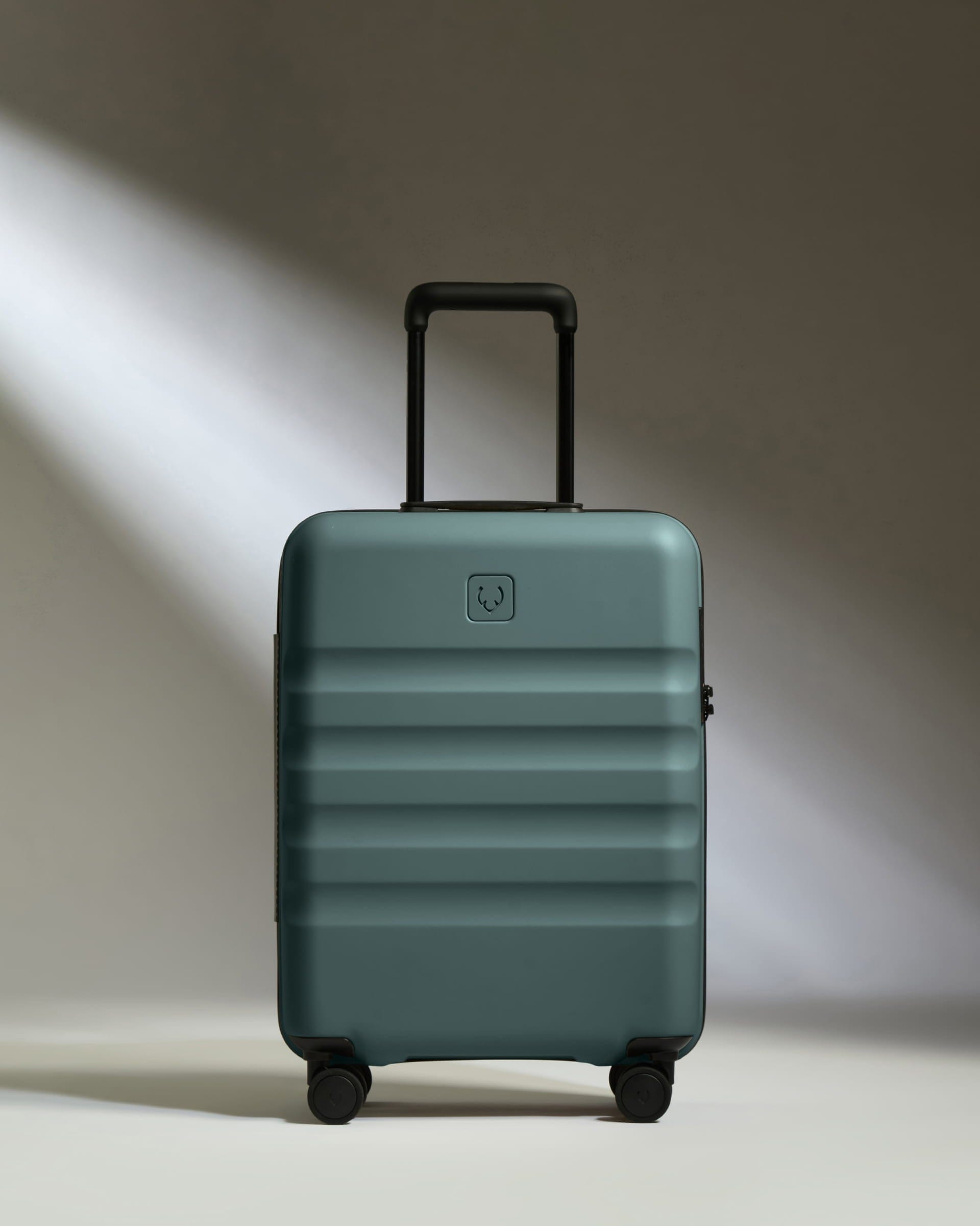 Antler Luggage -  Cabin Suitcase in Glade Blue - Icon Stripe - Hard Suitcase - Standard Cabin Cabin Suitcase in Blue - Icon Stripe | Lightweight & Hard Shell Suitcase