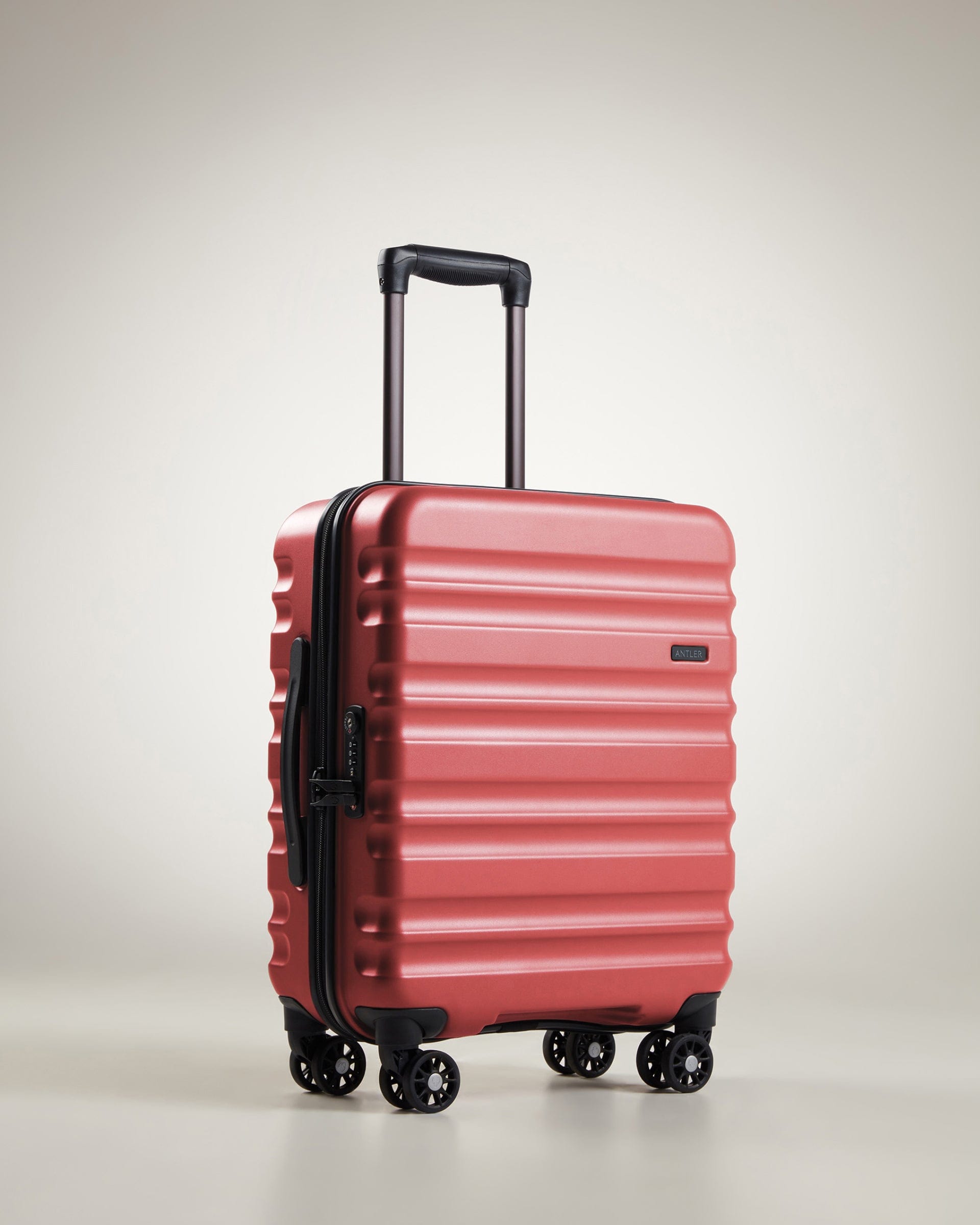 Antler Luggage -  Clifton cabin in coral - Hard Suitcases Clifton Cabin Suitcase Coral (Red) | Hard Suitcase | Antler UK