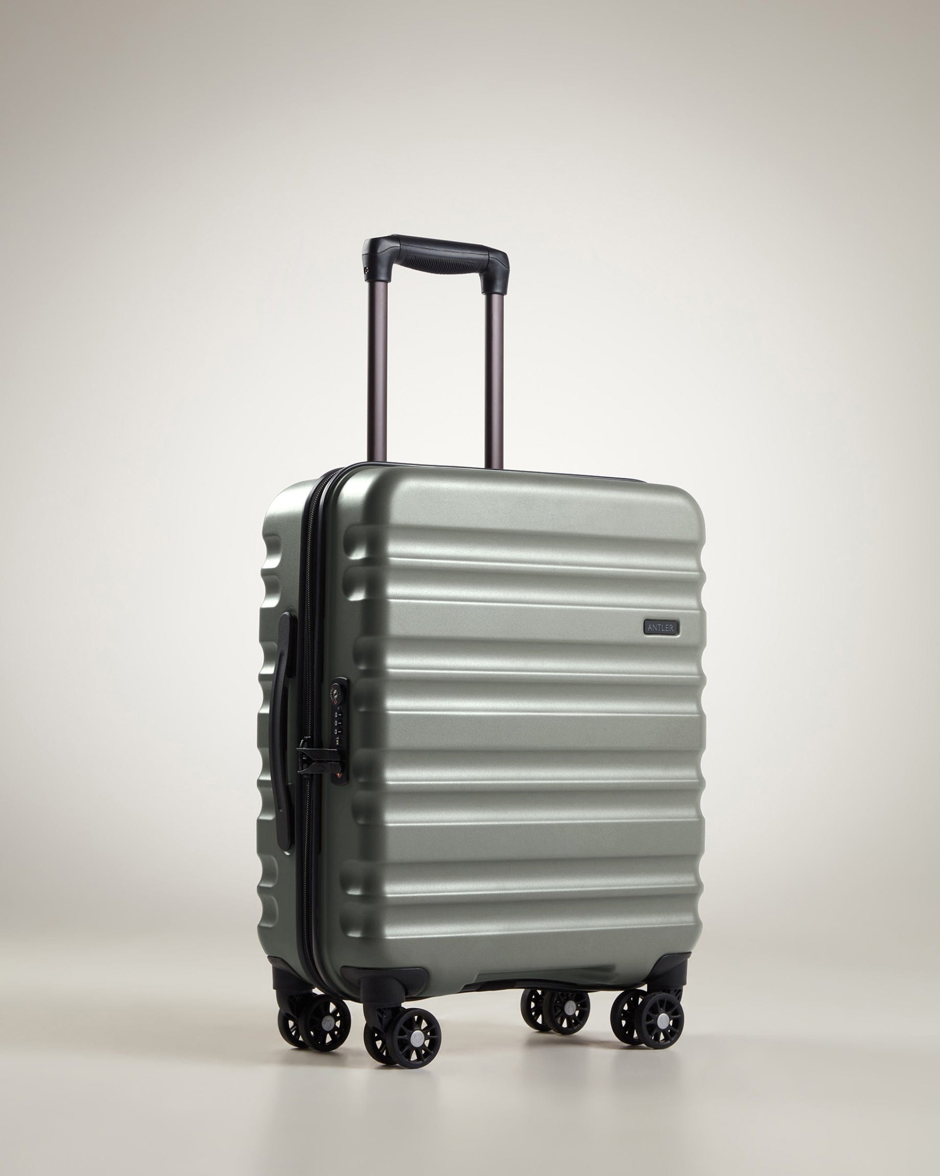 Antler Luggage -  Clifton cabin in sage - Hard Suitcases Clifton 55x40x20cm Cabin Suitcase Sage (Green) | Hard Suitcase | Antler UK