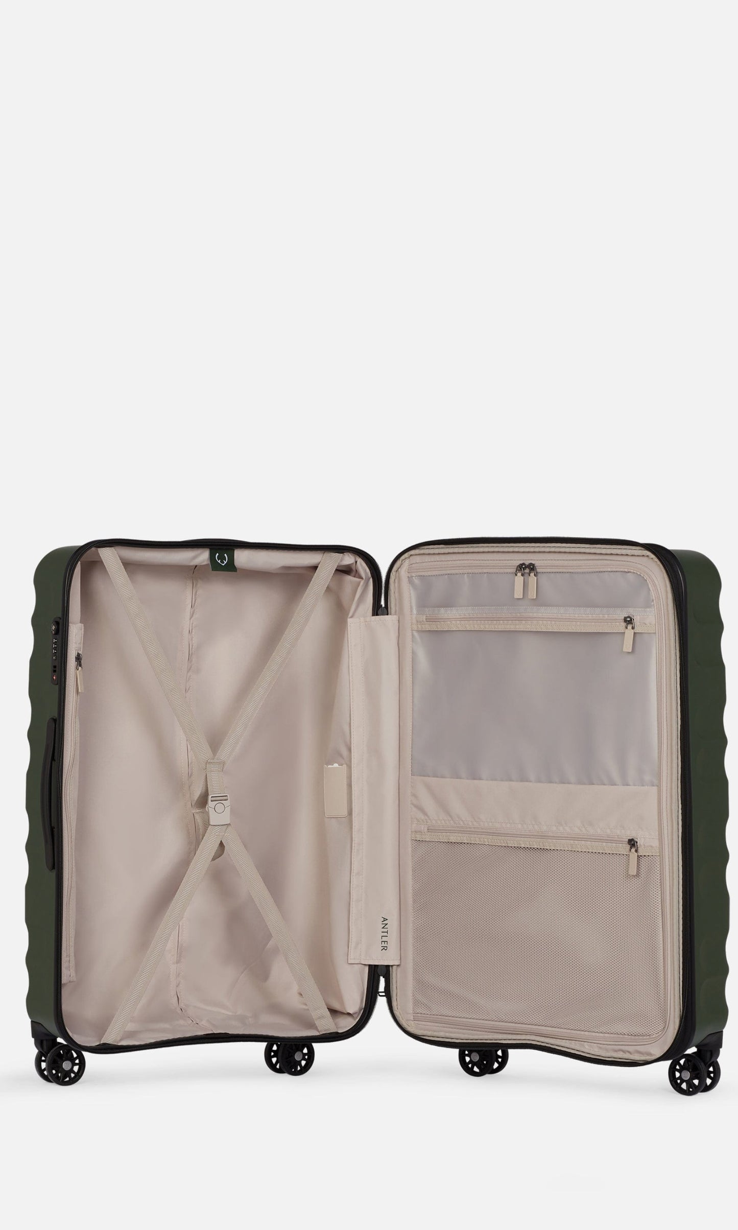 Antler Luggage -  Clifton large in woodland green - Hard Suitcases Clifton Large Suitcase Green | Hard Suitcase | Antler UK