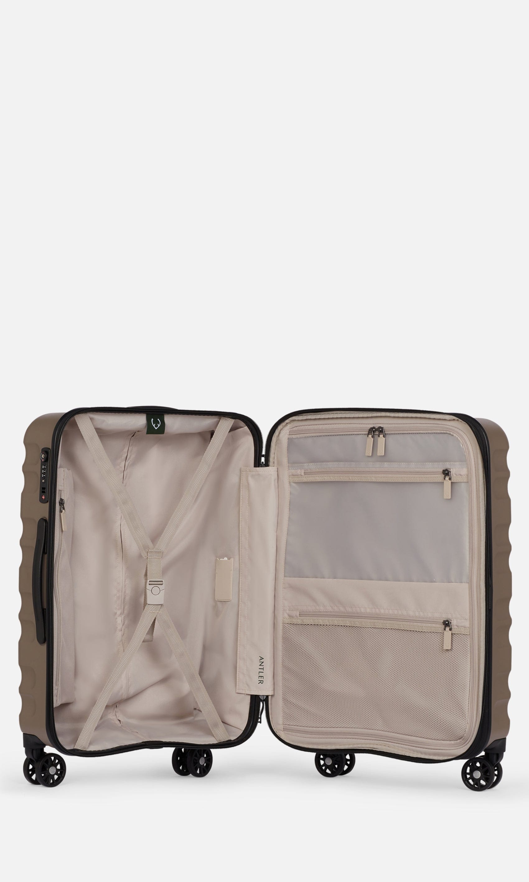 Antler Luggage -  Clifton medium in oak brown - Hard Suitcases Clifton Medium Suitcase Oak Brown | Hard Suitcase | Antler UK