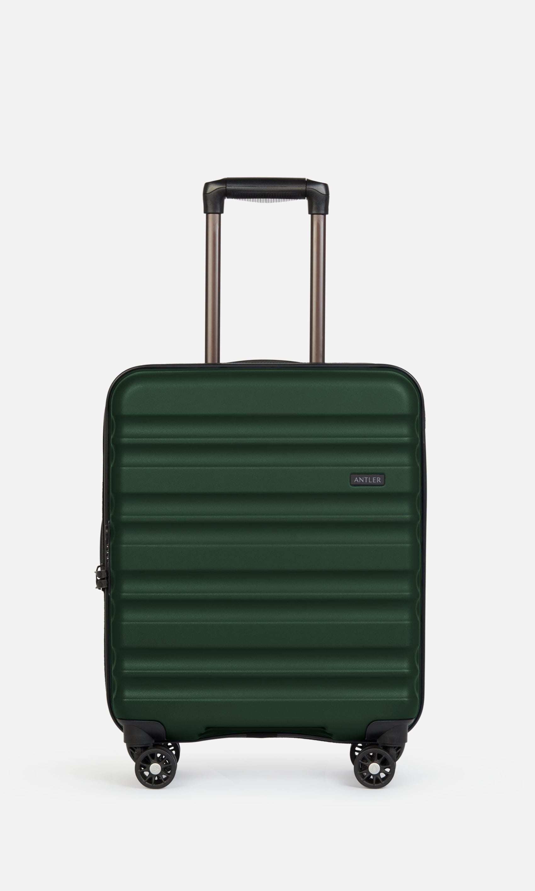 Antler Luggage -  Clifton set in woodland green - Hard Suitcases Clifton Set of 3 Suitcases Black | Hard Suitcase | Antler UK