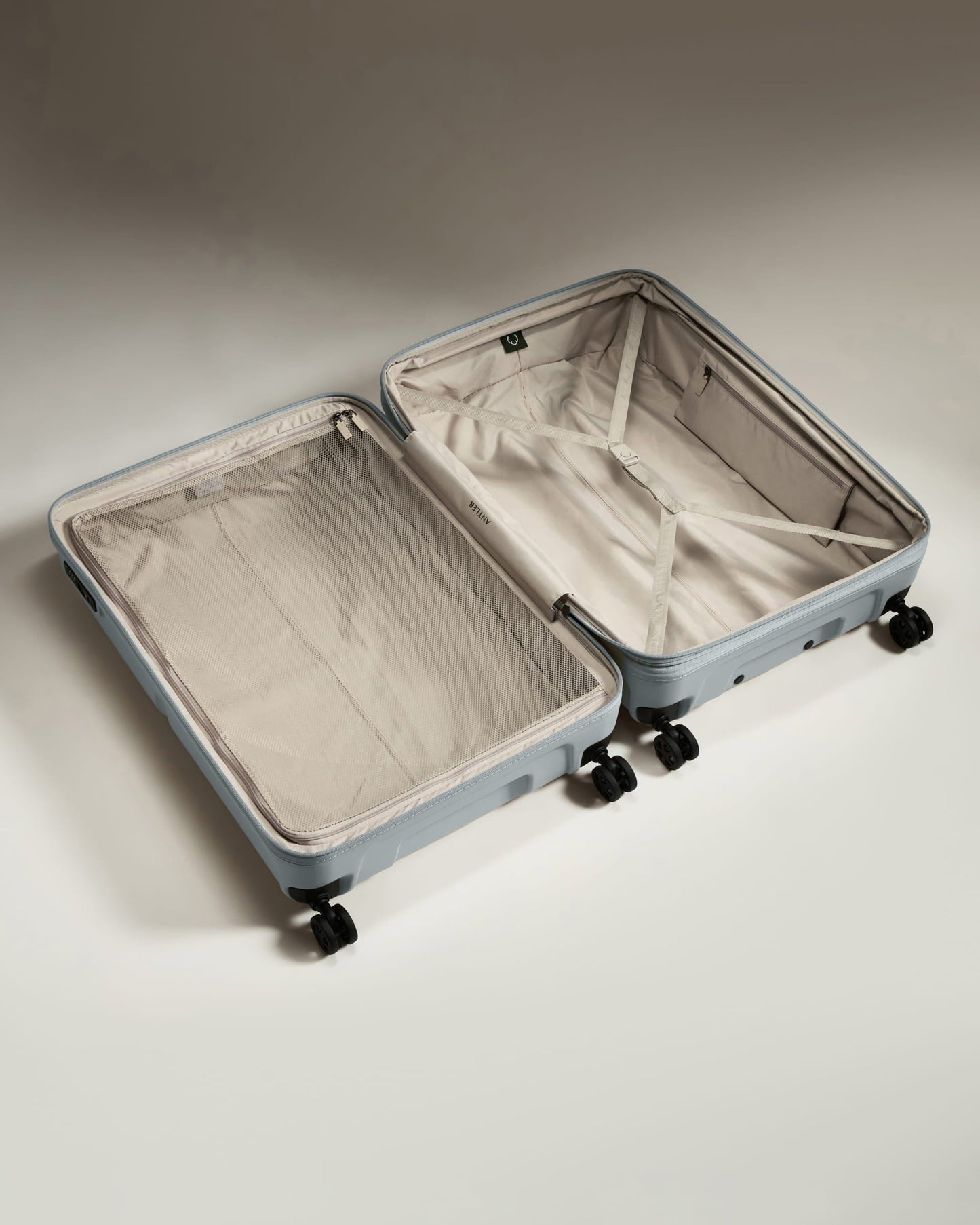 Antler Luggage -  Large Suitcase in Salt Blue - Single Stripe - Hard Suitcase - Large Large Suitcase in Salt Blue - Single Stripe | Checked Luggage & Large Suitcases