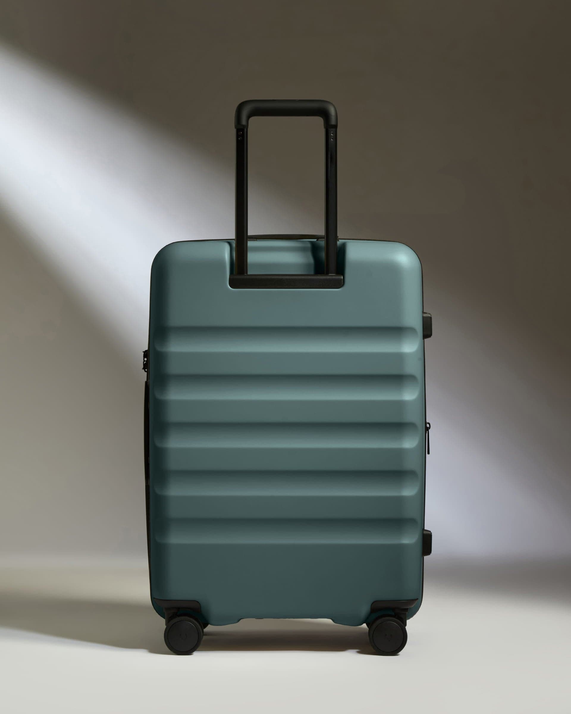 Antler Luggage -  Medium Suitcase in Glade Blue - Icon Stripe - Hard Suitcase - Medium Medium suitcase in Blue - Icon Stripe | Lightweight & Hard Shell Suitcase