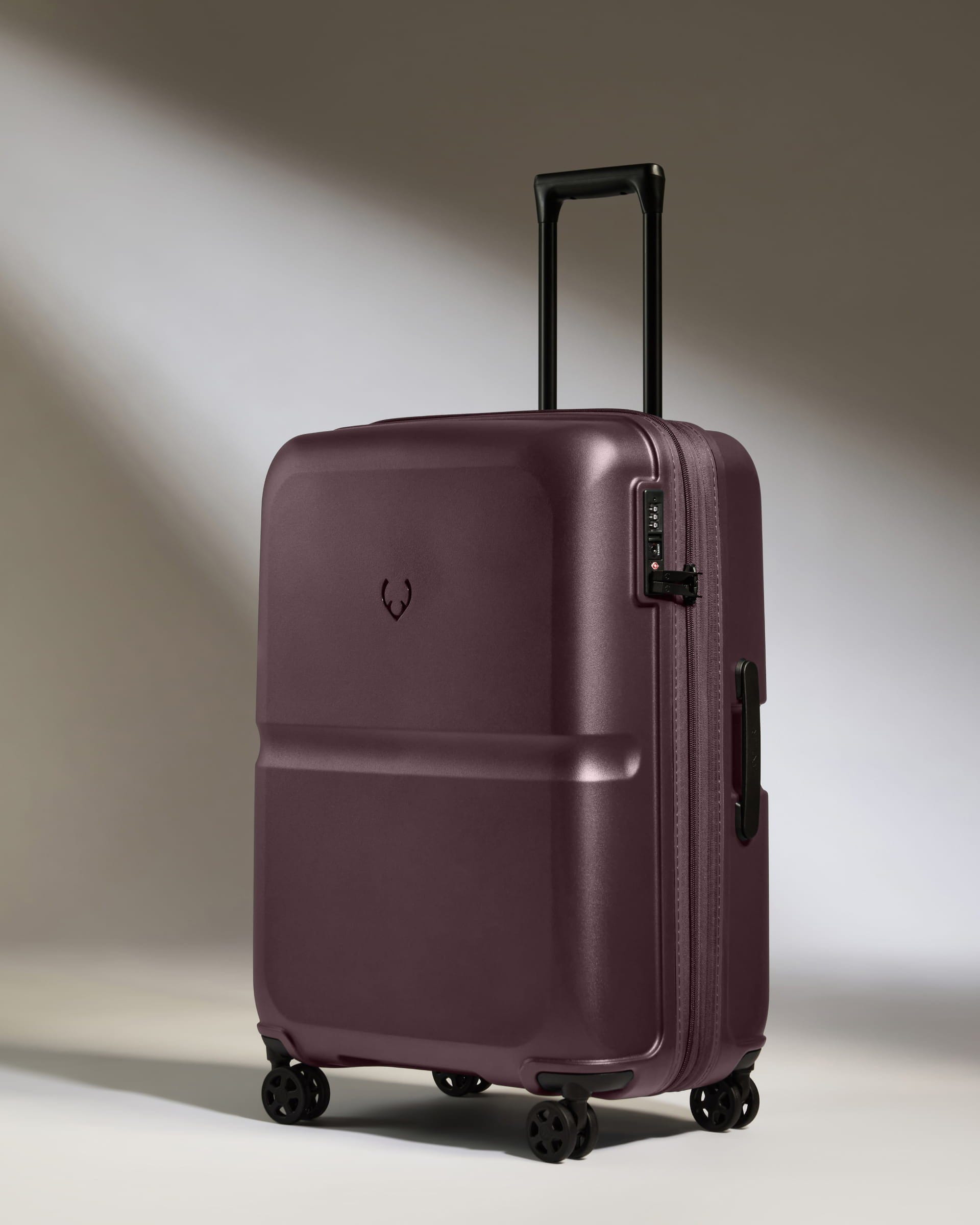 Antler Luggage -  Medium Suitcase in Lagoon Red - Single Stripe - Hard Suitcase - Medium Medium Suitcase in Lagoon Red - Single Stripe | Check Luggage