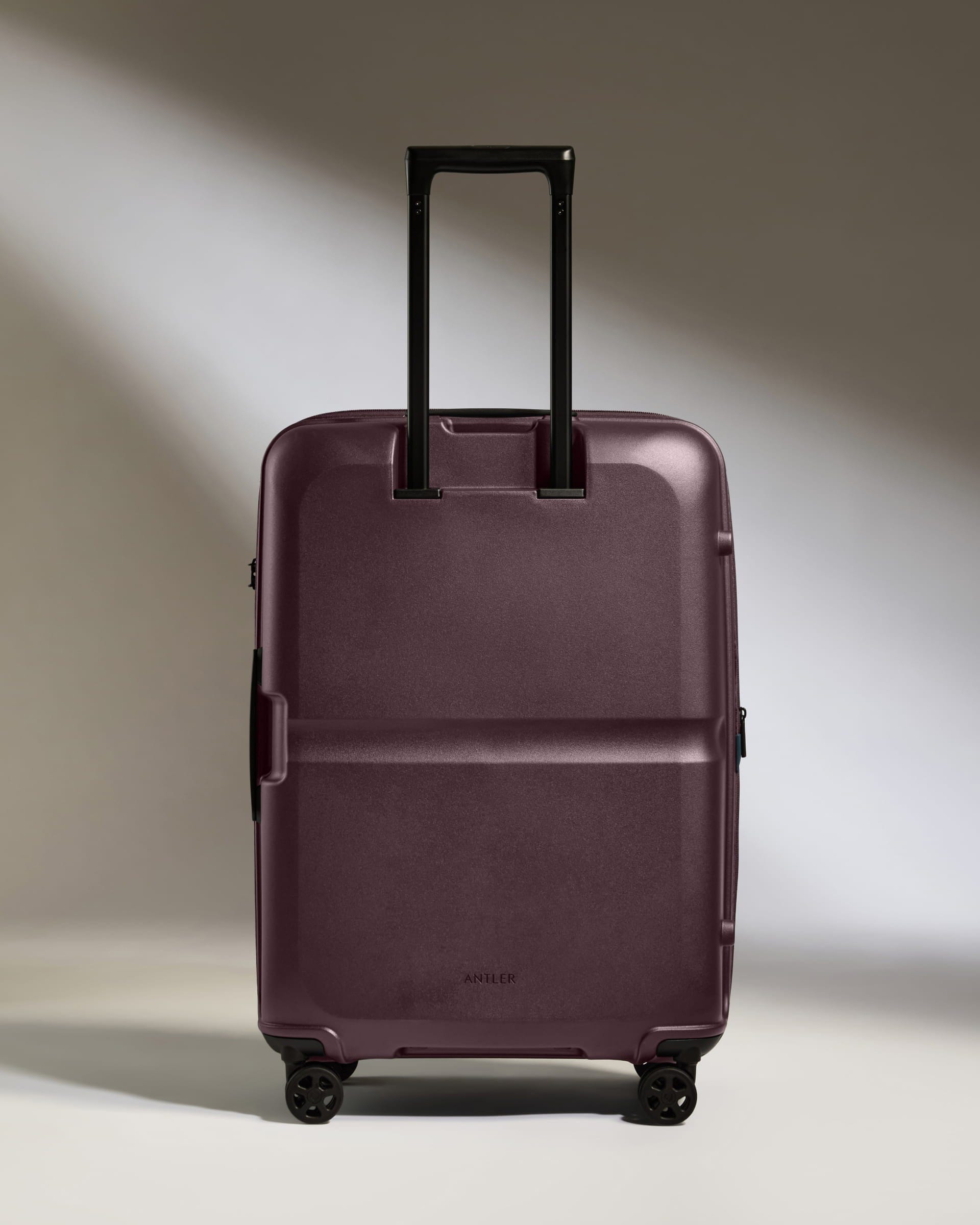 Antler Luggage -  Medium Suitcase in Lagoon Red - Single Stripe - Hard Suitcase - Medium Medium Suitcase in Lagoon Red - Single Stripe | Check Luggage