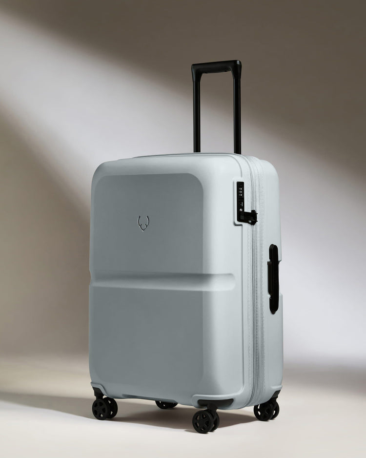 Antler Luggage -  Medium Suitcase in Salt Blue - Single Stripe - Hard Suitcase - Medium Medium Suitcase in Salt Blue - Single Stripe | Check Luggage