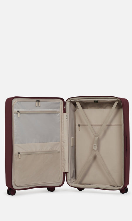 Antler Luggage -  Stamford medium in berry purple - Hard Suitcases Stamford Medium Suitcase Purple | Hard Luggage | Antler 