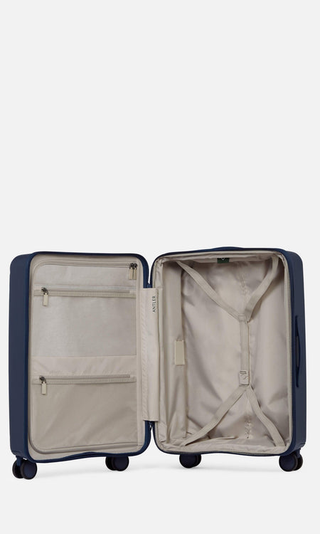 Antler Luggage -  Stamford medium in dusk blue - Hard Suitcases Stamford Medium Suitcase Blue | Hard Luggage | Antler 