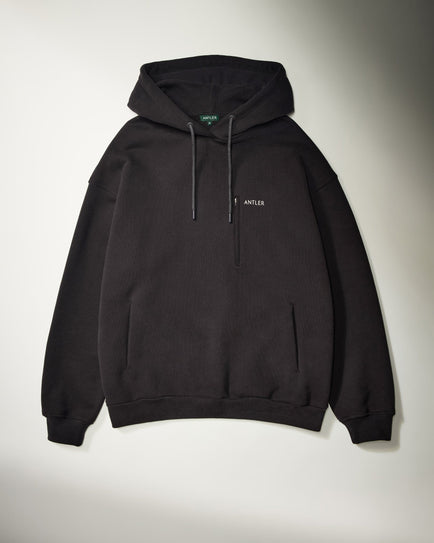 Travel Essential Hoodie in Charcoal Black