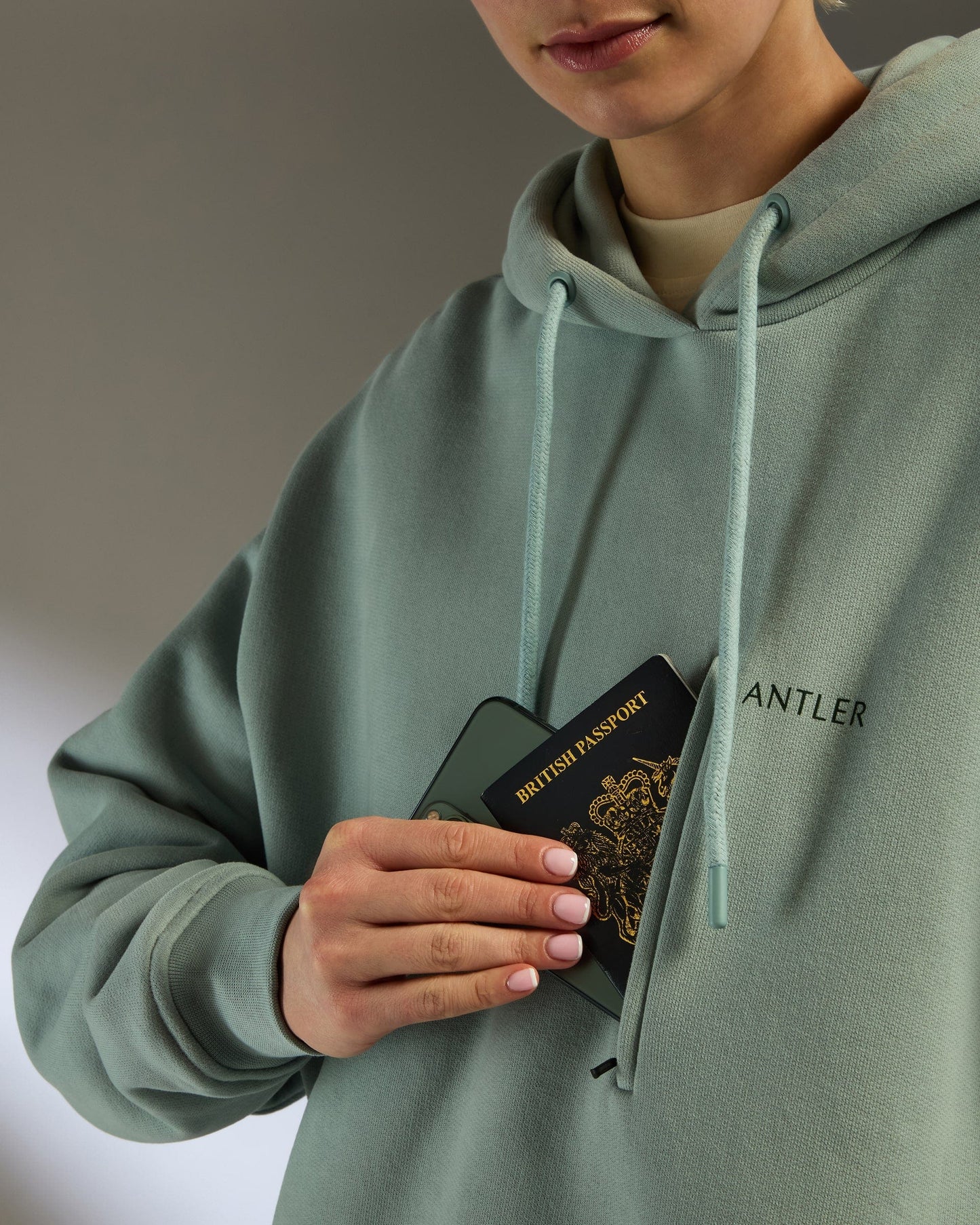 Travel Essential Hoodie in Mist Blue