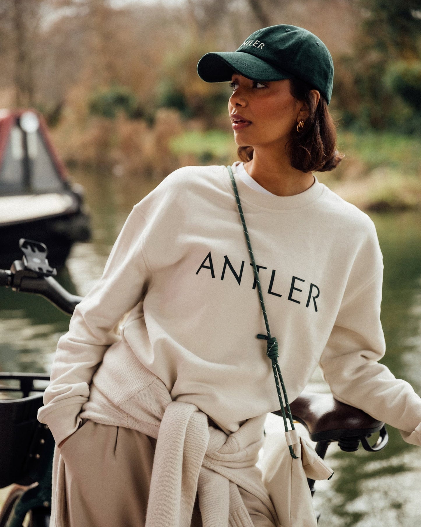 Travel Essential Sweatshirt in Cream