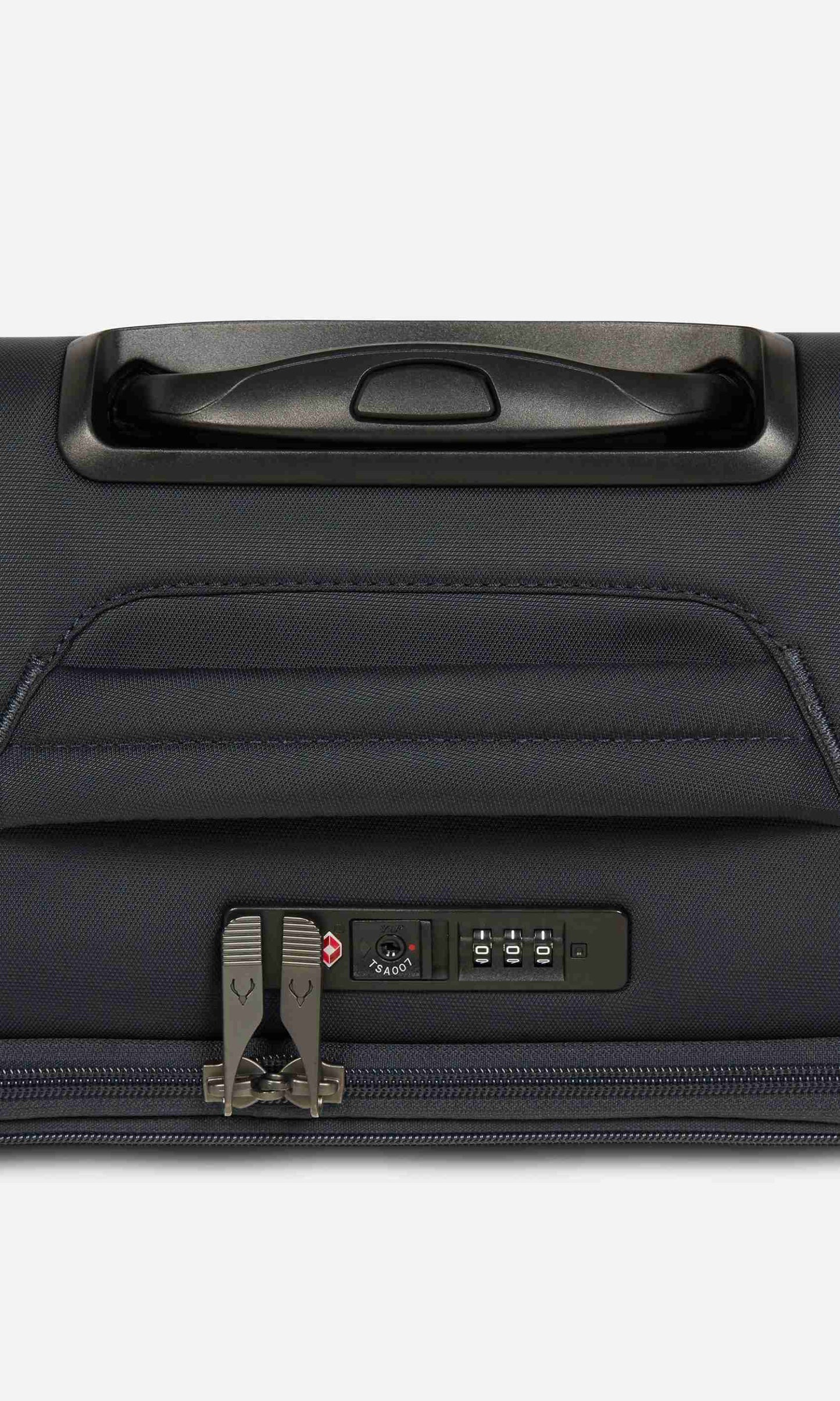 Antler Luggage -  Brixham cabin in navy - Soft Suitcases Brixham Cabin Suitcase Navy | Soft Shell Suitcase | Antler 