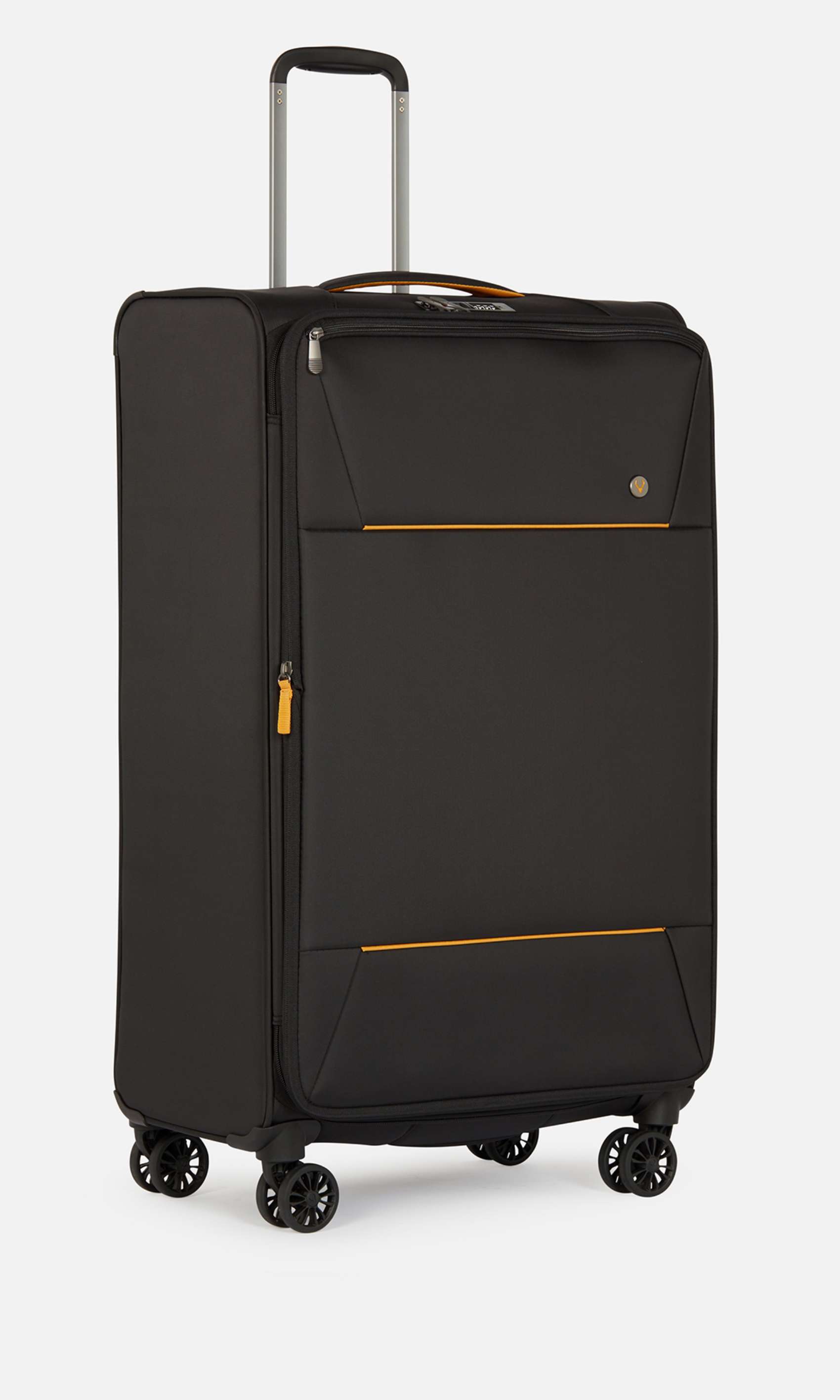 Antler Luggage -  Brixham large in black - Soft Suitcases Brixham Large Suitcase Black | Soft Shell Suitcase | Antler 