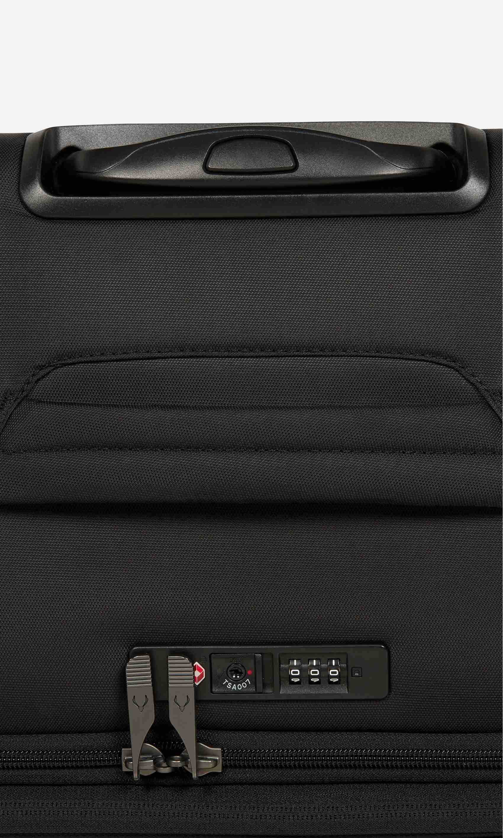 Antler Luggage -  Brixham large in black - Soft Suitcases Brixham Large Suitcase Black | Soft Shell Suitcase | Antler 