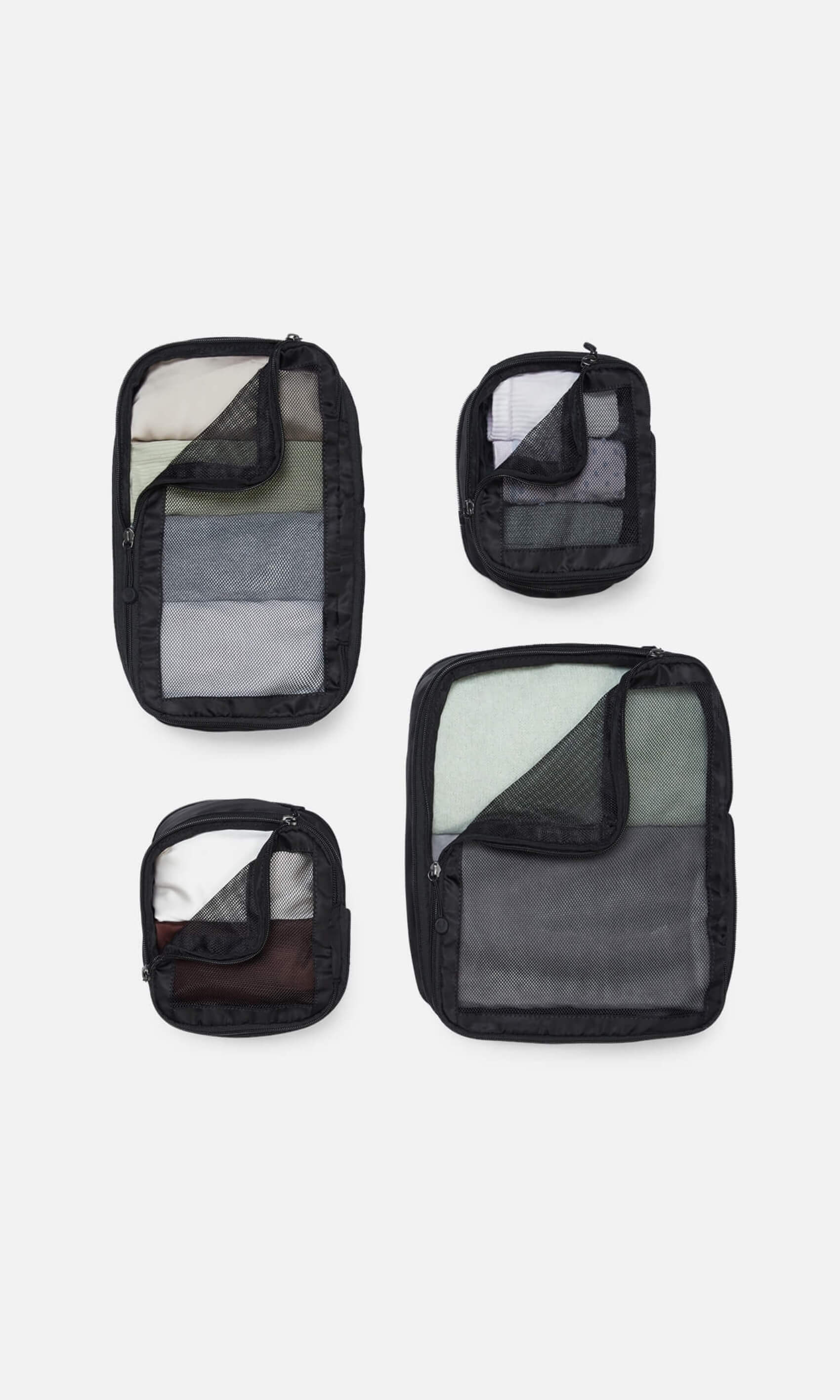 Packing Cubes in Black Set of 4