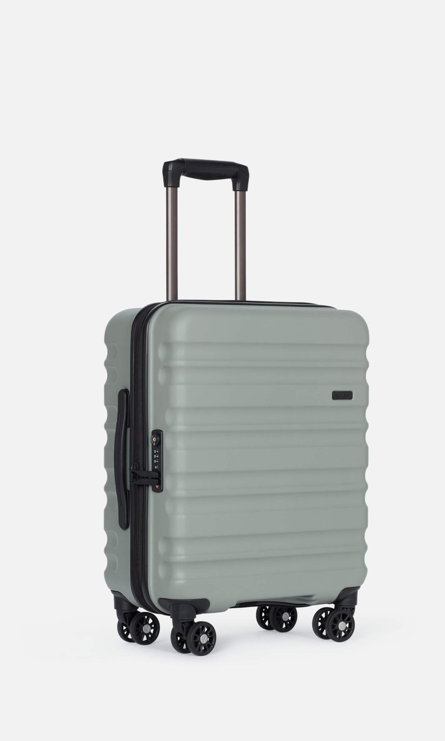 Antler Luggage -  Clifton cabin in sage - Hard Suitcases Clifton 55x40x20cm Cabin Suitcase Sage (Green) | Hard Suitcase | Antler UK