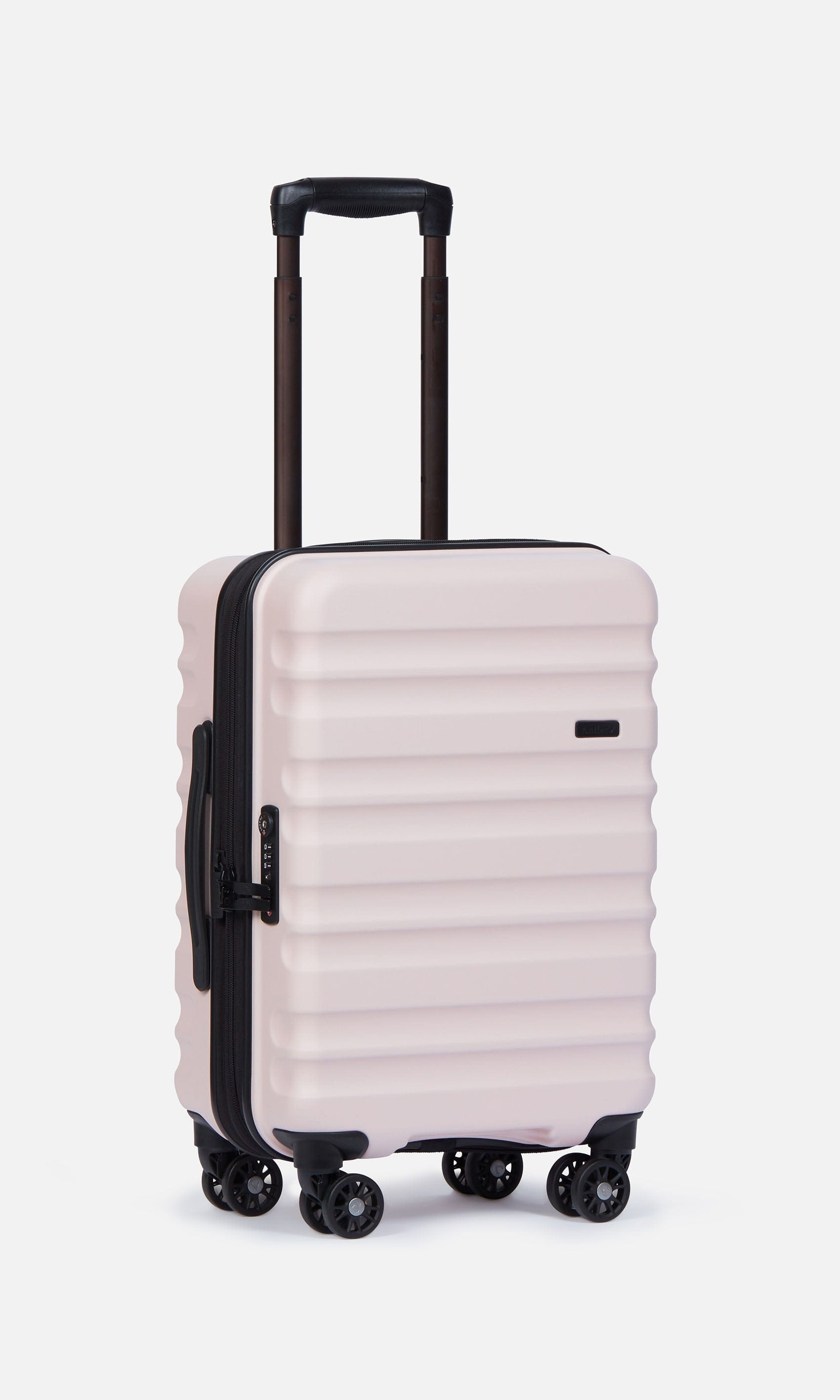 Antler Luggage -  Clifton expandable cabin in blush - Hard Suitcases Clifton Expandable Cabin Suitcase Blush (Pink) | Hard Suitcase | Antler UK