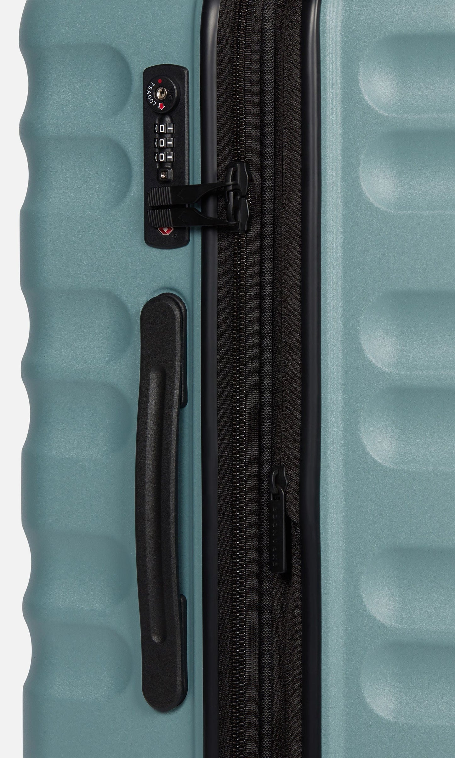 Antler Luggage -  Clifton medium in mineral - Hard Suitcases Clifton Medium Suitcase Mineral (Blue) | Hard Suitcase | Antler UK