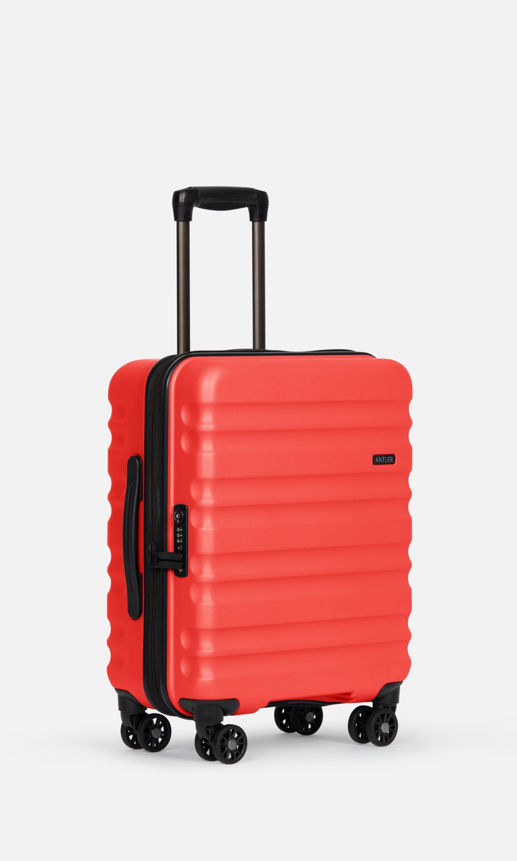 Antler Luggage -  Clifton set in coral - Hard Suitcases Clifton Set of 3 Suitcases Coral (Red) | Hard Suitcase | Antler UK