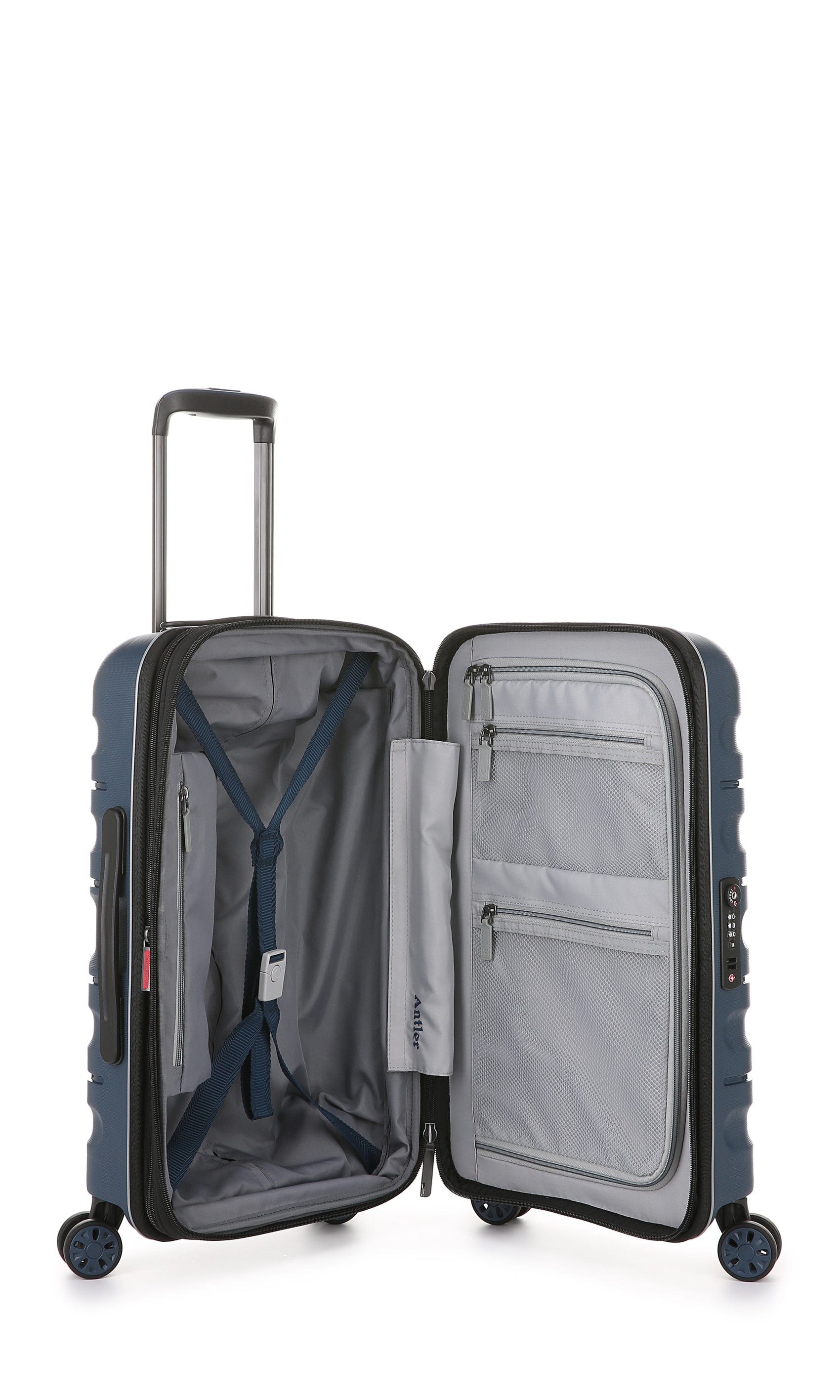 Antler Luggage -  Lincoln cabin in navy - Hard Suitcase Lincoln Cabin Suitcase Navy | Hard Suitcase | Antler UK